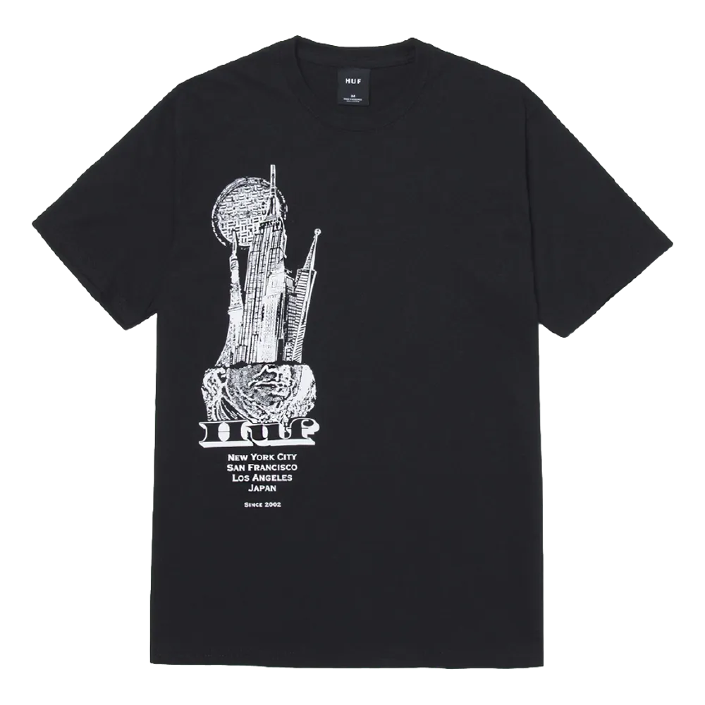 HUF SKYSCRAPERS S/S TEE-BLACK