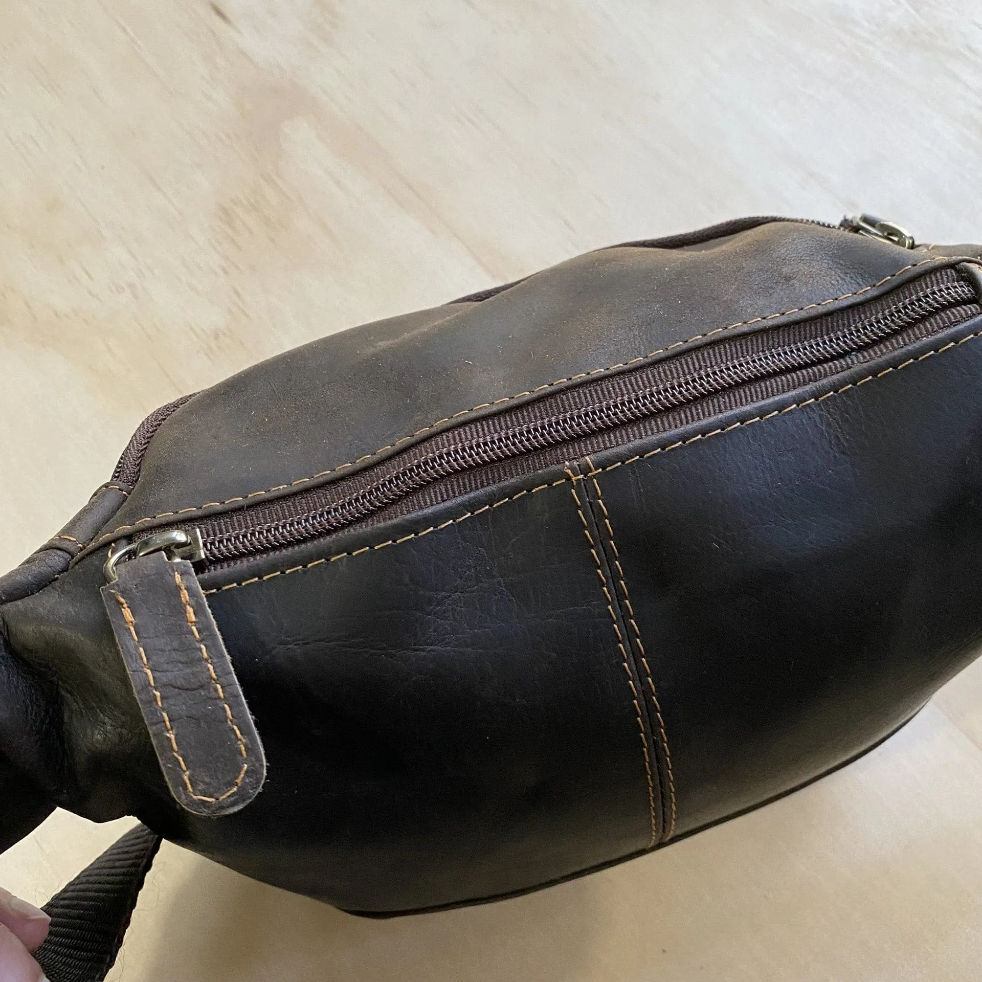 Hunter Leather Dark Brown Belt Bag- KALGHI