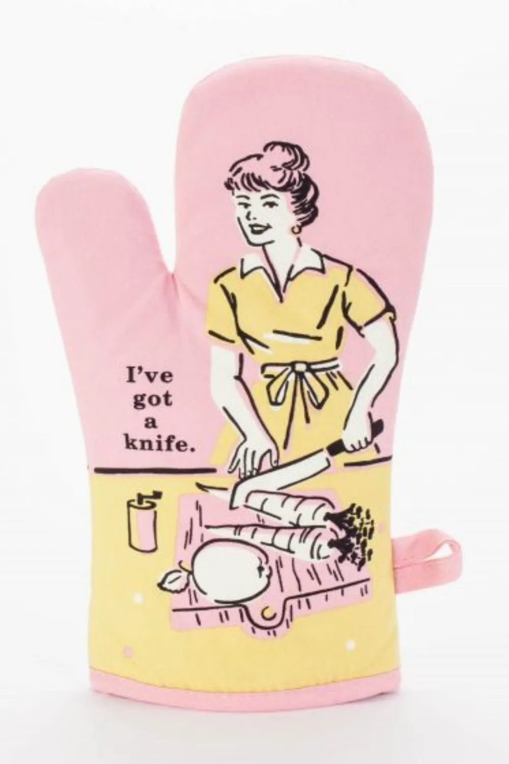 I'VE GOT A KNIFE OVEN MITT