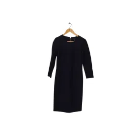 J.Crew Black Knit Winter Back Zip Midi Dress | Gently USed