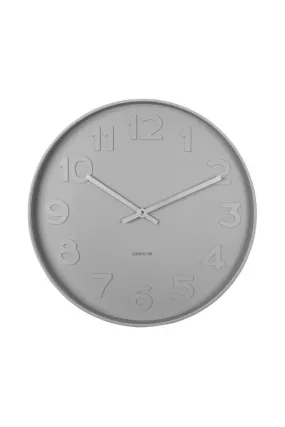 Karlsson - Mr Grey Wall Clock - 38x38x6 - Warm Grey