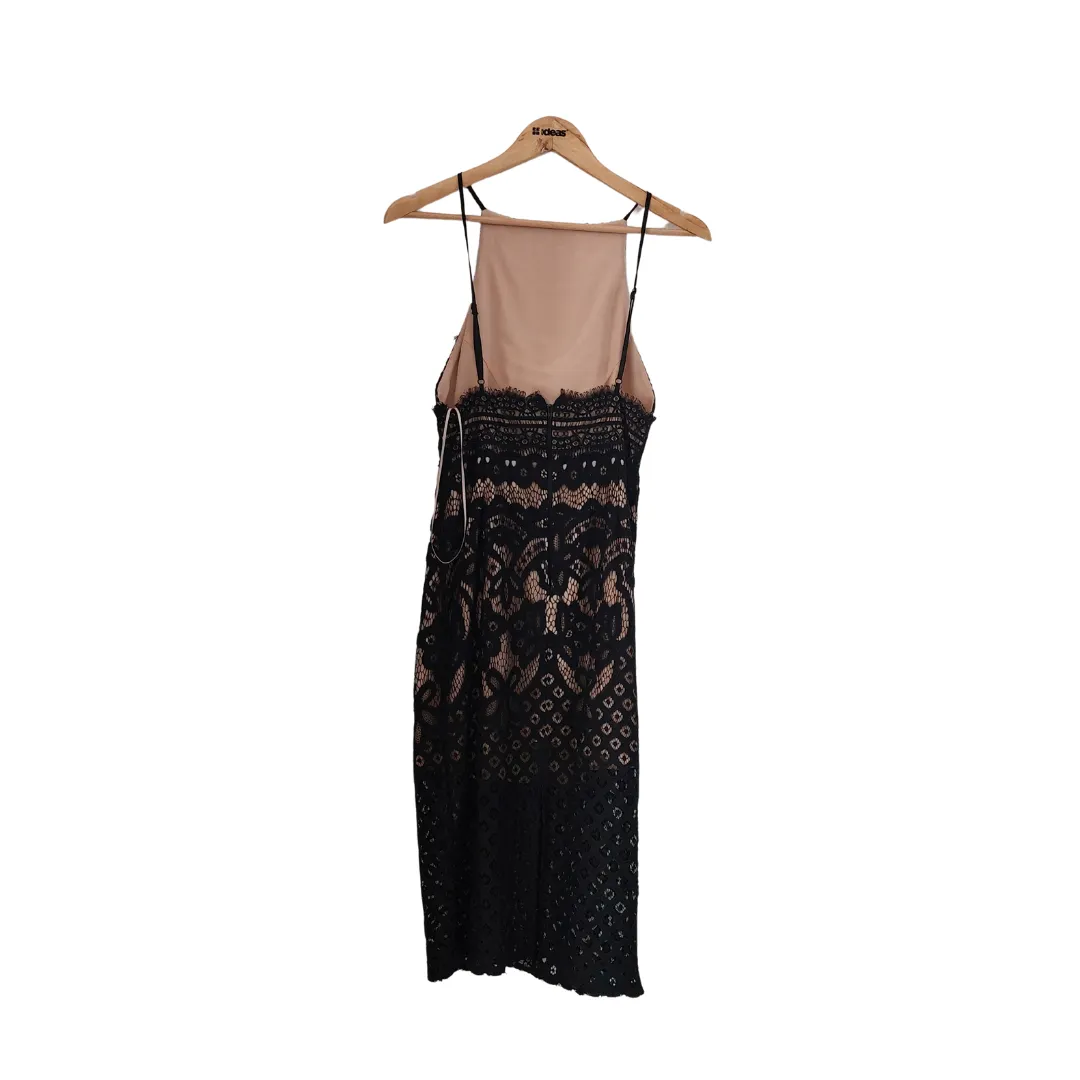 Keepsake Black Lace Sleeveless Dress | Like New |