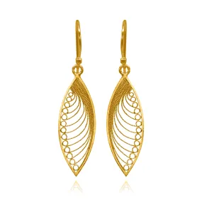 KHAYA SOLID GOLD 18K MEDIUM EARRINGS FILIGREE