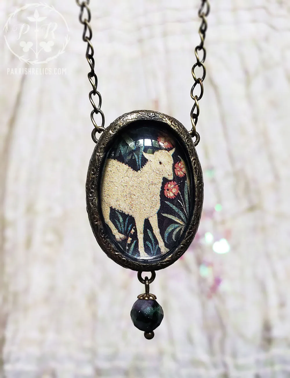 Little Lamb ~ Medieval Tapestry Pictorial Shrine Amulet