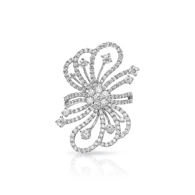 Maci 2 Carat Earth Mined: Round Brilliant Diamond Cocktail Ring in 18kt White Gold For Ladies