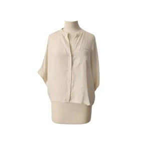 Mango Beige Boxy Cropped Shirt | Brand New |