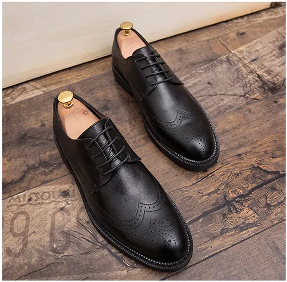 Men's British Carved Style Genuine Leather Shoes