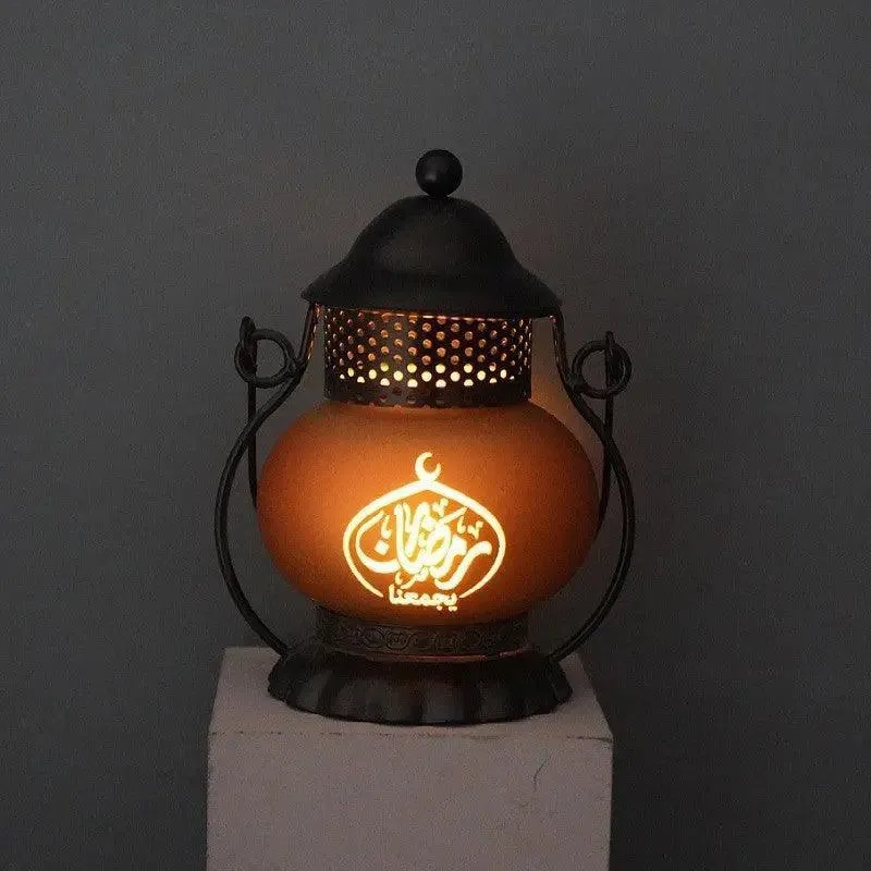 MR043 EID MUBARAK Ramadan Led  Iron Lantern