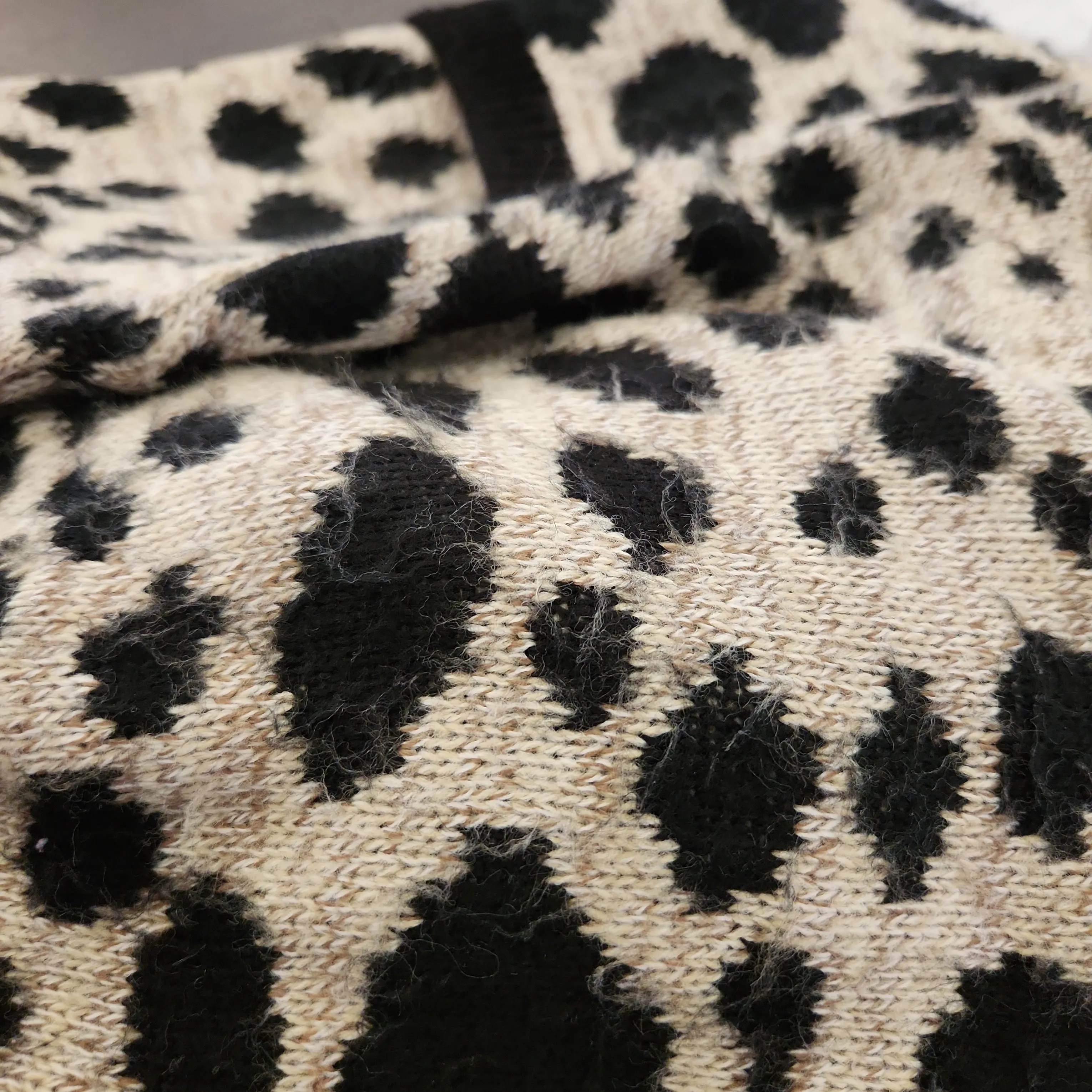 Next Brown and Black Animal Print Open Sweater | Pre Loved |