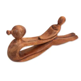 Novica A Mothers Love Wood Sculpture