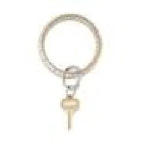 O-Venture Solid Gold Rush Croc Leather Key Ring