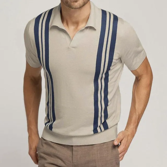 Paolo Striped Polo T-Shirt 003