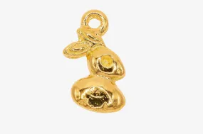 Rabbit Charm Wholesale 14K Gold, Solid 14K Gold, G59