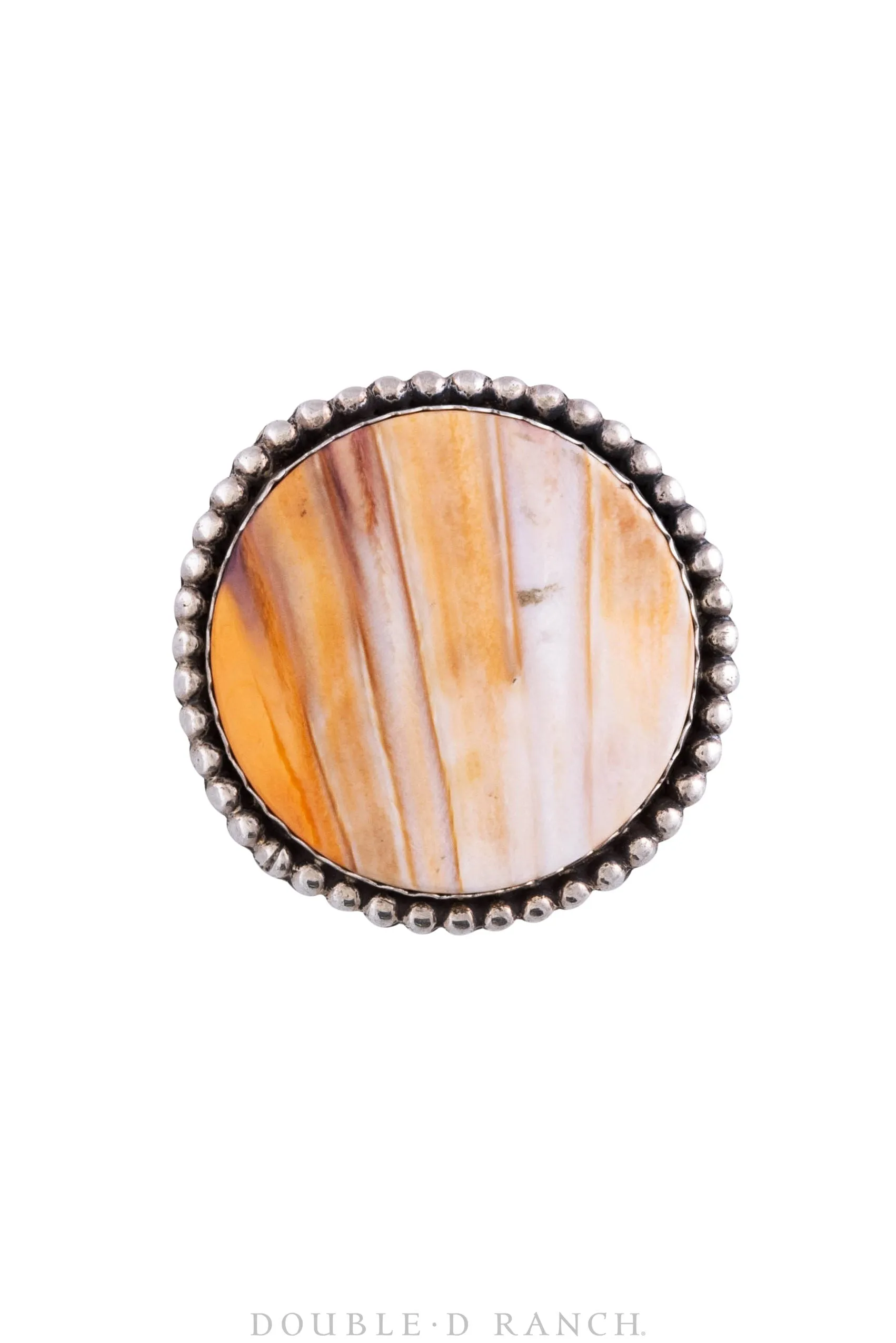 Ring, Orange Spiny Oyster, Single Stone, Hallmark, Vintage Estate, 976