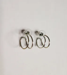 Siebijoux Silver Illusion Hoop Earrings