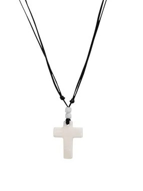 Small White Cross Necklace