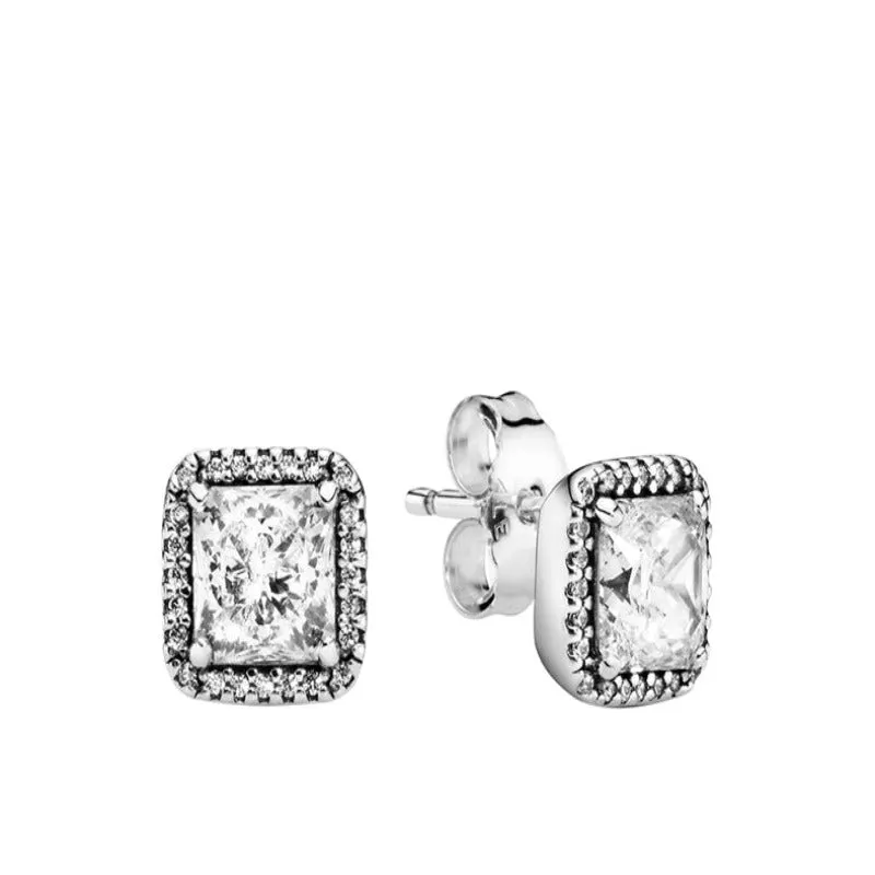 Sterling Silver Charms Sparkling Jewelry Earring