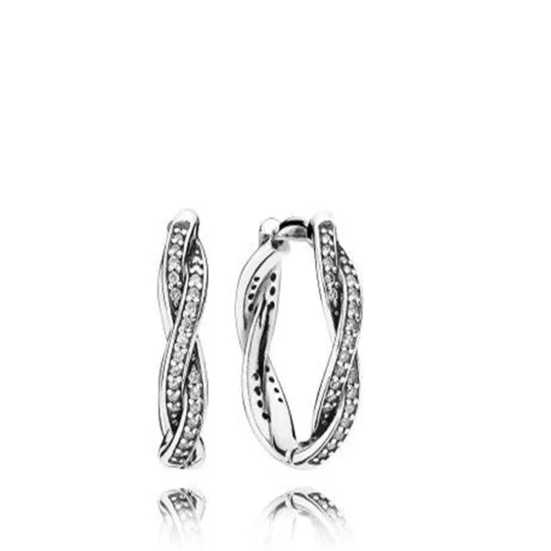 Sterling Silver Charms Sparkling Jewelry Earring