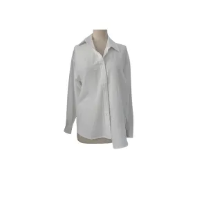 Stradivarius White Cotton Blend Collared Shirt | Brand New |