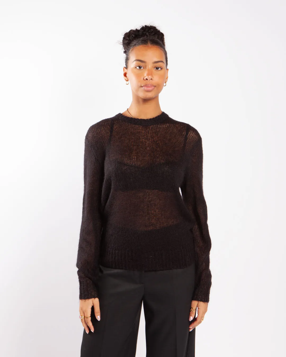 Stüssy Loose Knit Sweater Black