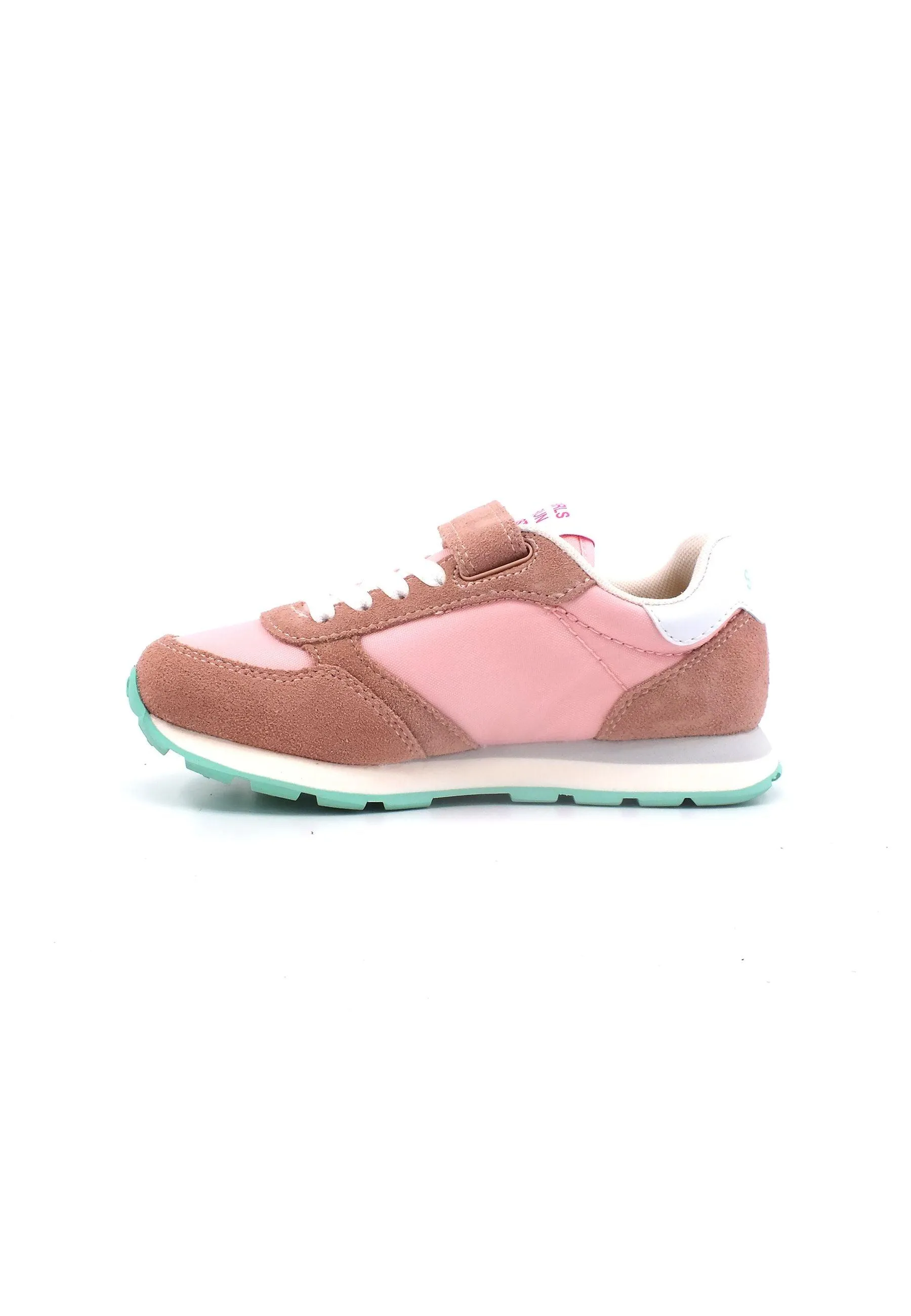 SUN68 Ally Solid Nylon Sneaker Bambino Rosa Z33401K