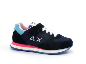 SUN68 Gilr's Ally Solid Sneaker Bambina Navy Blue Z32401