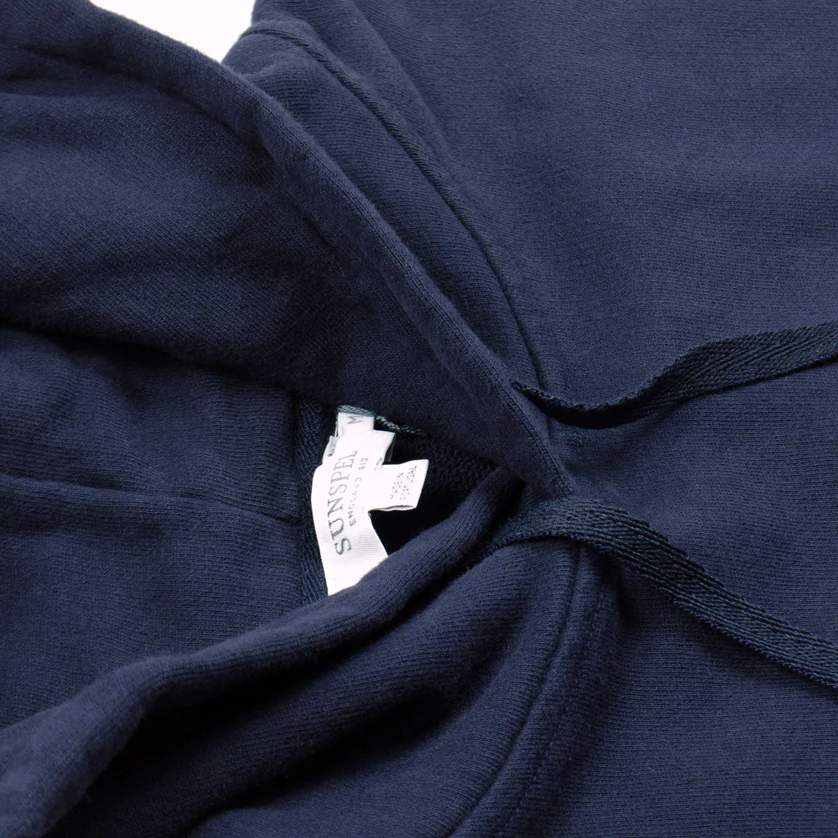 Sunspel - Loopback Overhead Hoodie - Navy