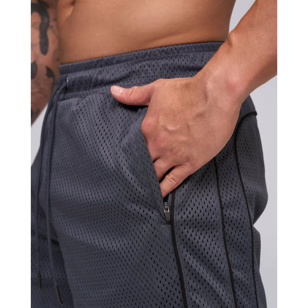 TEAMJOINED JOINED D-MESH PIPING SHORTS-DARK GREY