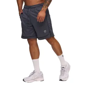 TEAMJOINED JOINED D-MESH PIPING SHORTS-DARK GREY