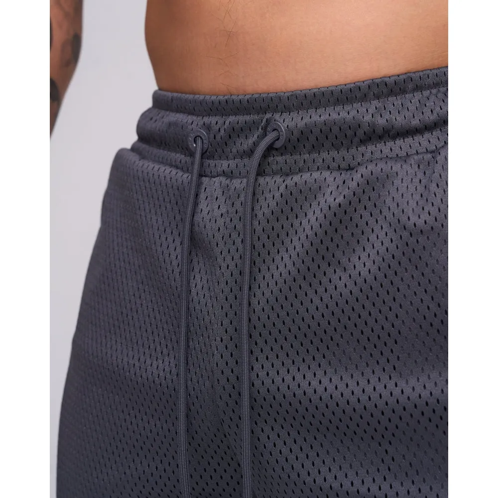 TEAMJOINED JOINED D-MESH PIPING SHORTS-DARK GREY