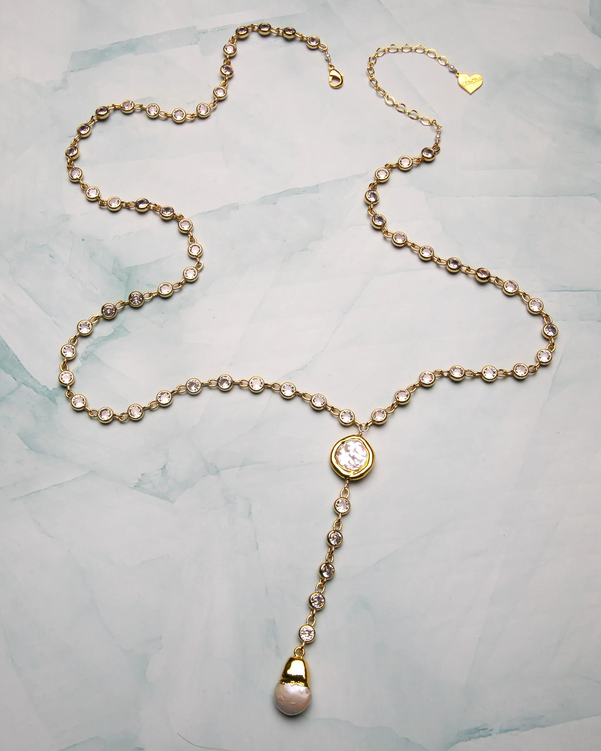 Teardrop Pearl Rosary Belly Chain