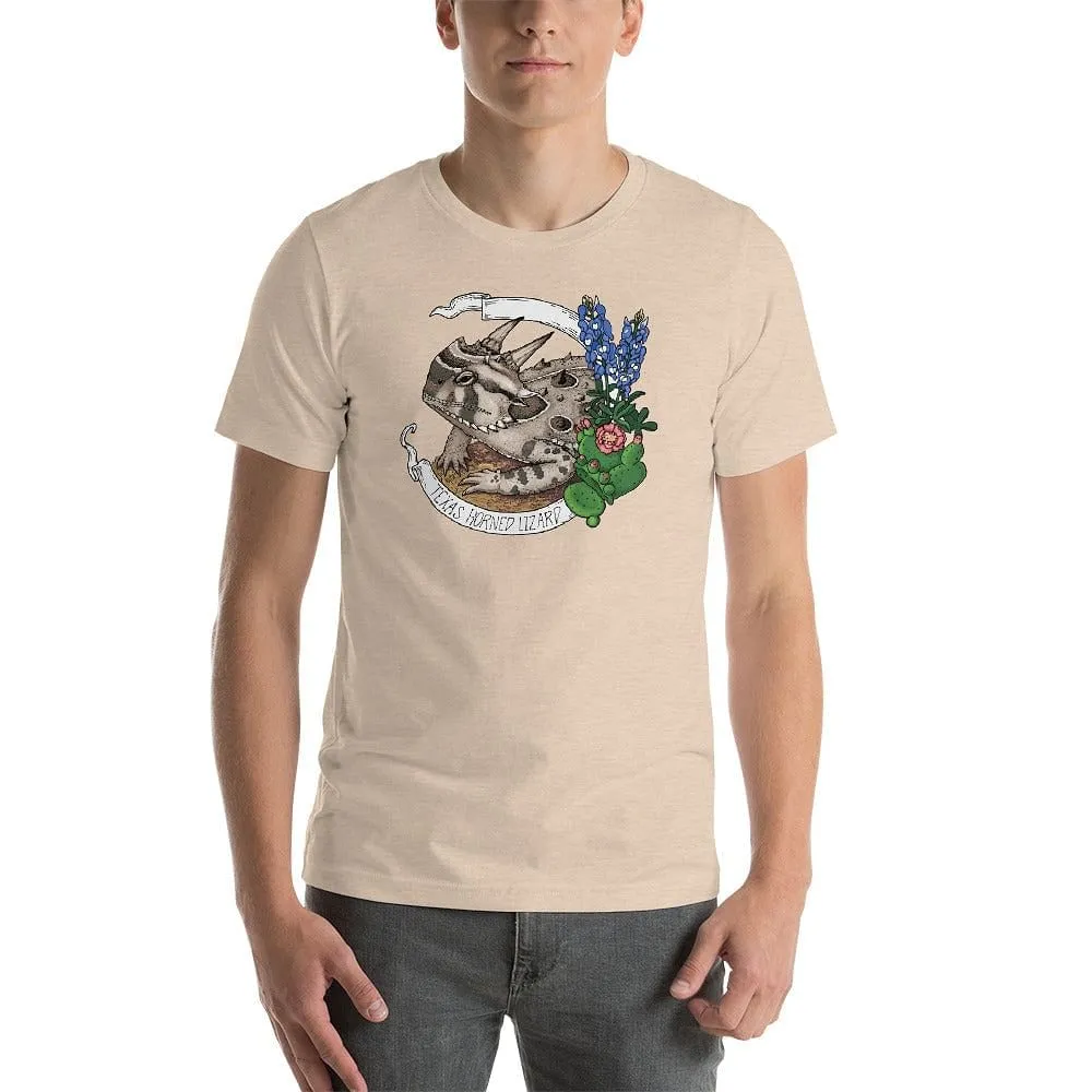 Texas Horned Lizard Banner Unisex Tee