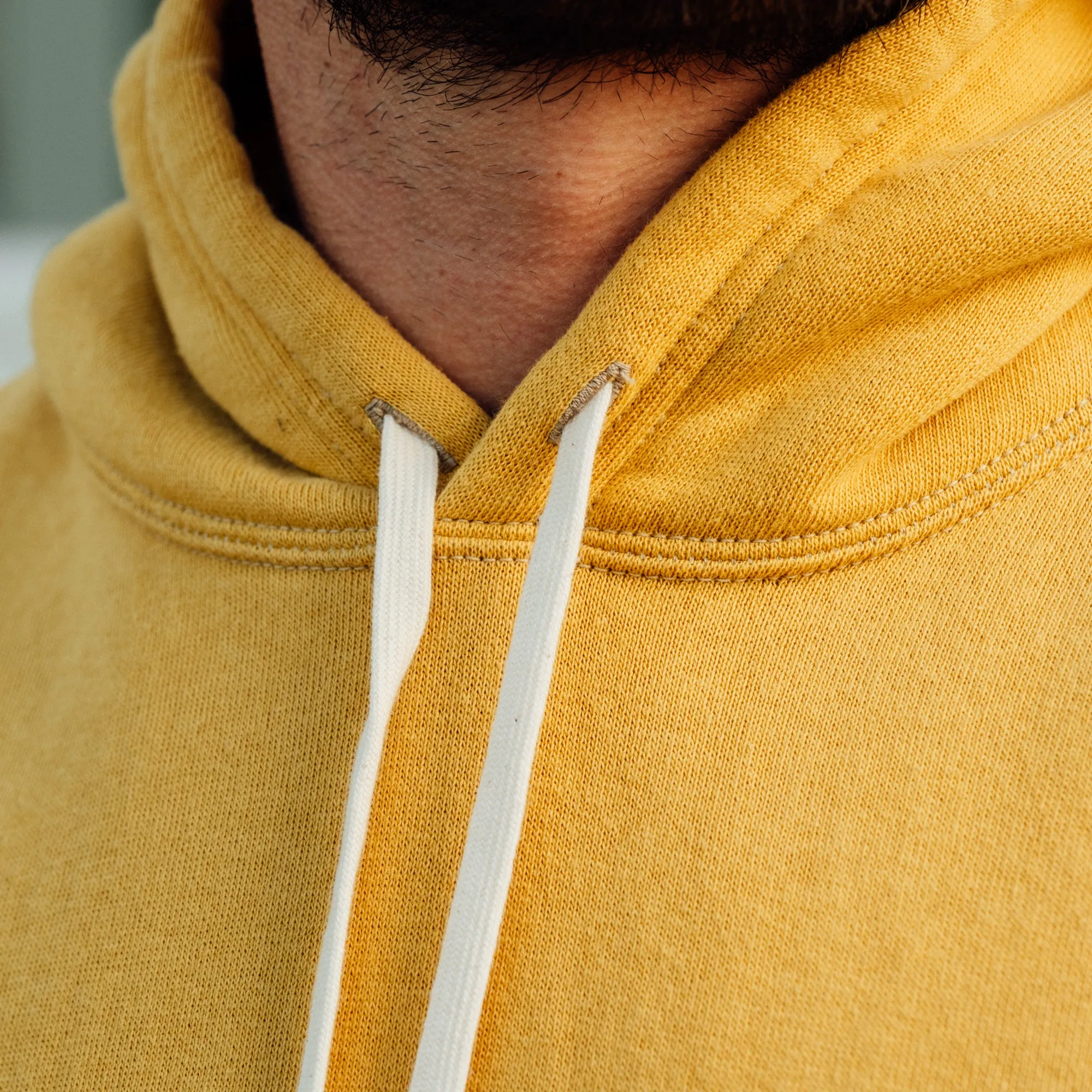 The Flat Head Sweatshirt Hoodie Brushed Lining Mustard