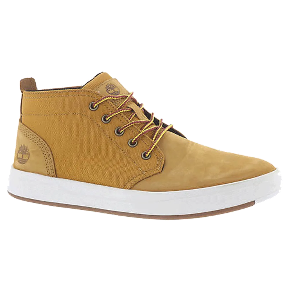 Timberland Men's Davis Square Mixed-Media Wheat Nubuck