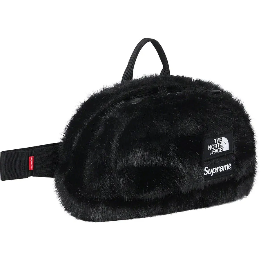 TNF FAUX FUR WAIST BAG-BLACK