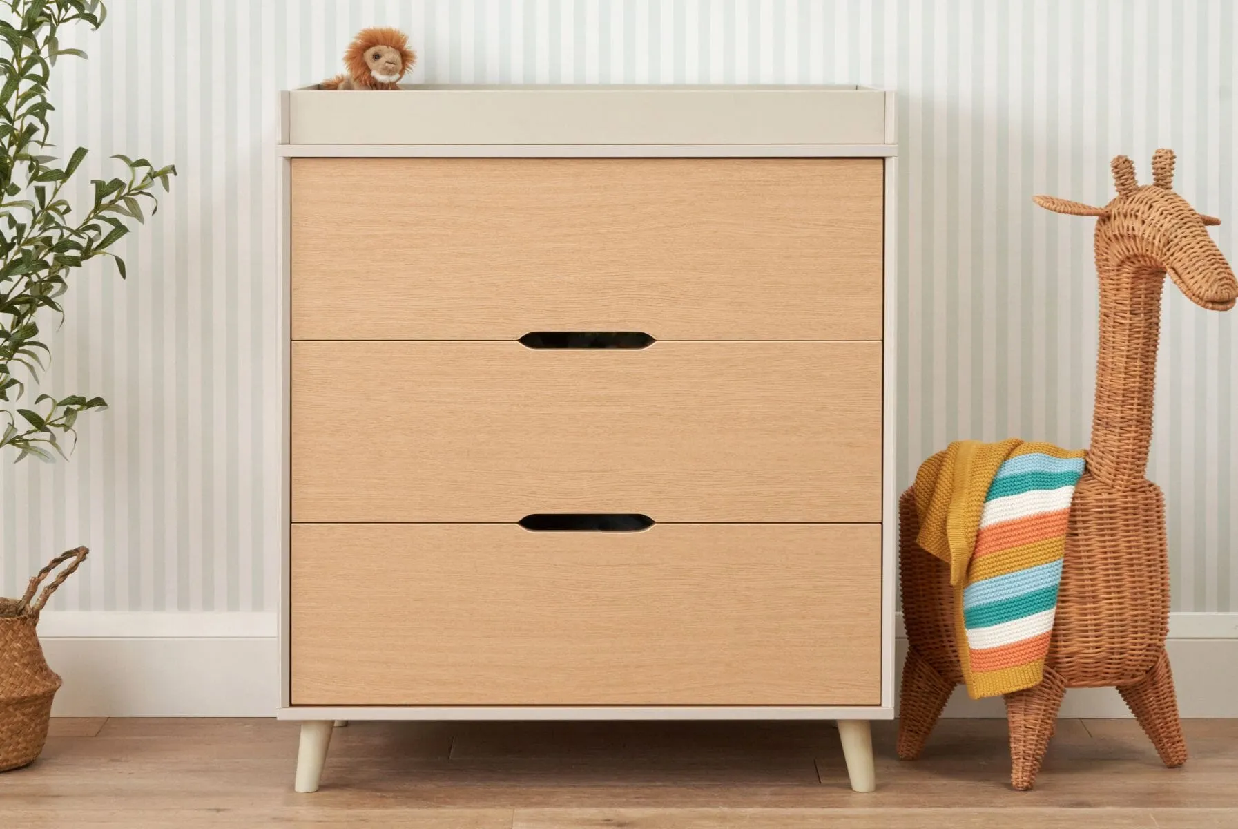 Tutti Bambini Fika Chest Changer - Light Oak/White Sand