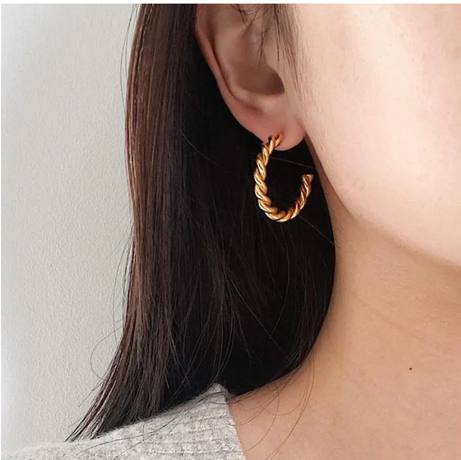 Twisted Hoop Earrings