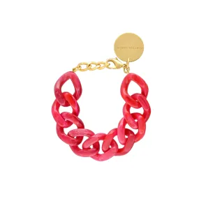 Vanessa Baroni Flat Chain Fushia Marble Bracelet