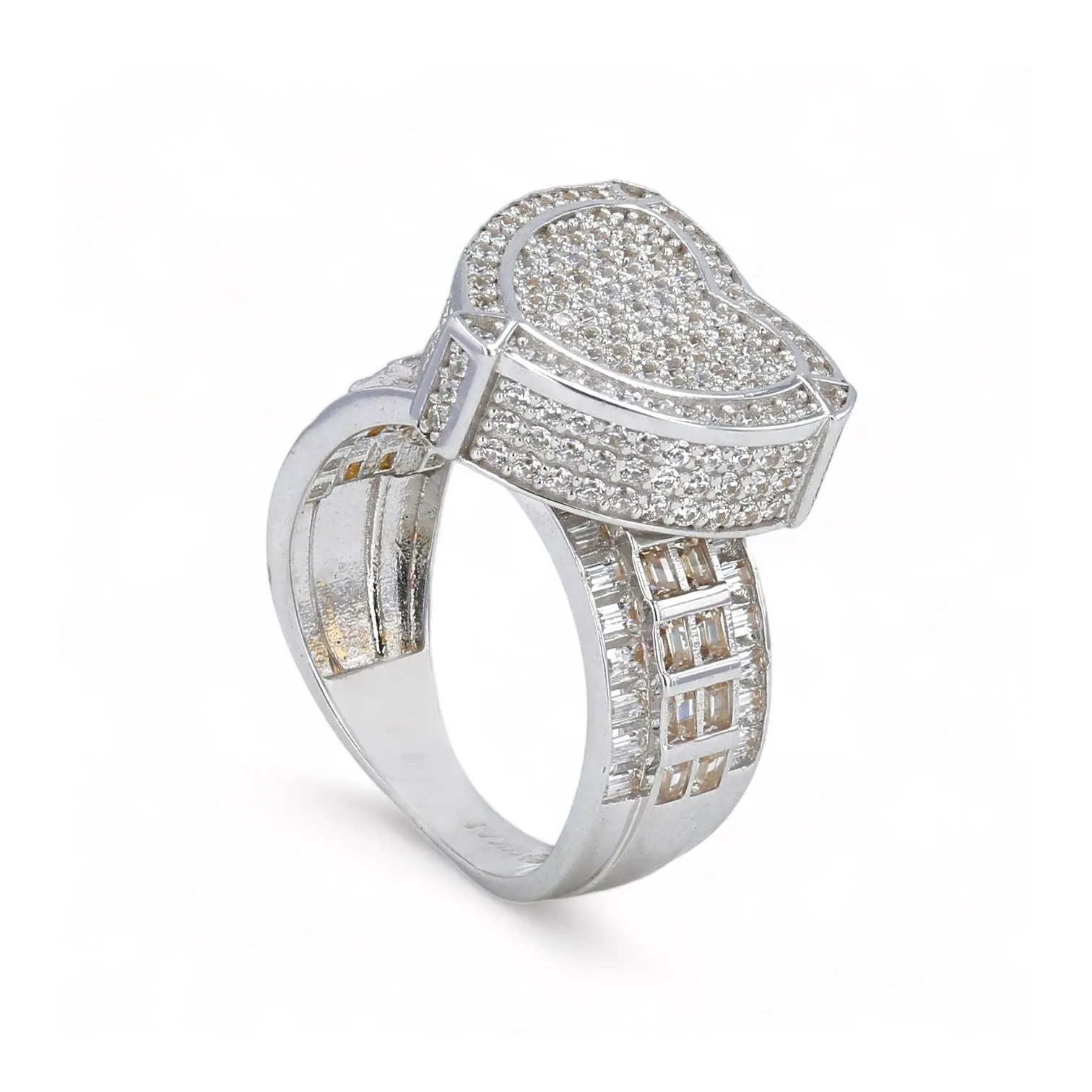 White gold 14k princess ring-4729