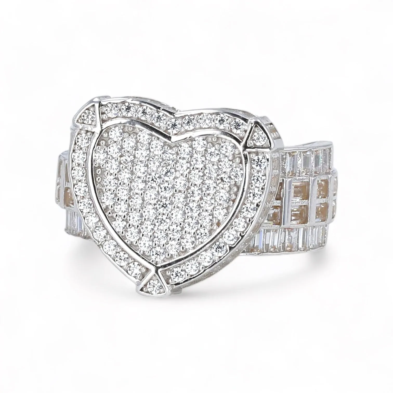 White gold 14k princess ring-4729