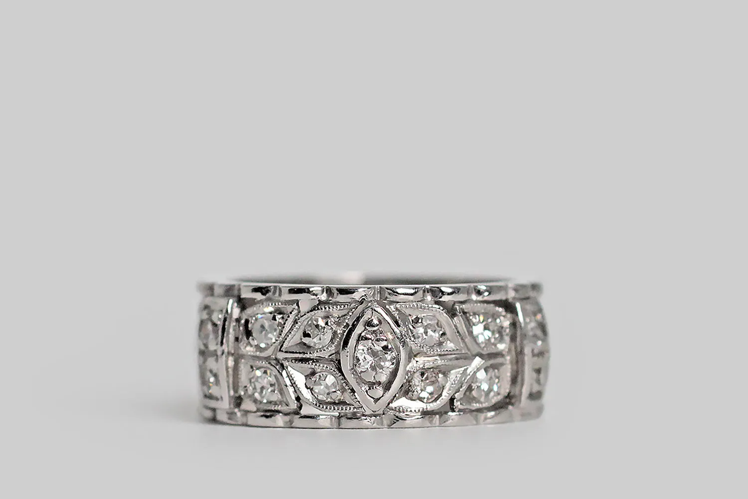 Wide Mid 20th Century Diamond Eternity Band