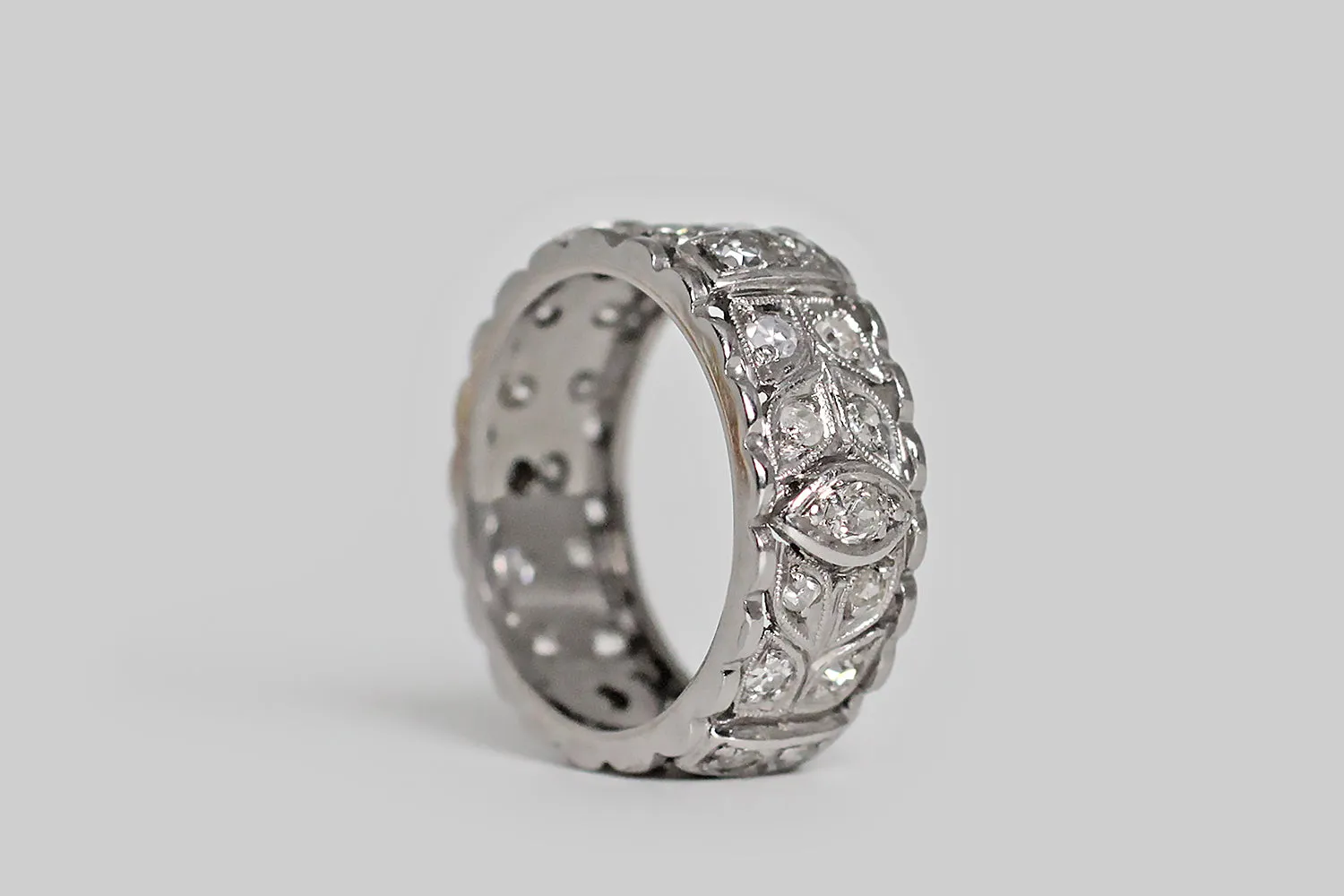 Wide Mid 20th Century Diamond Eternity Band