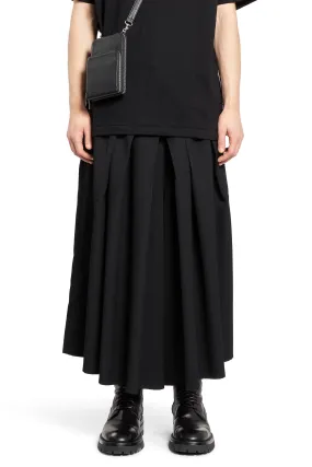 YOHJI YAMAMOTO MAN BLACK SHORTS & SKIRTS