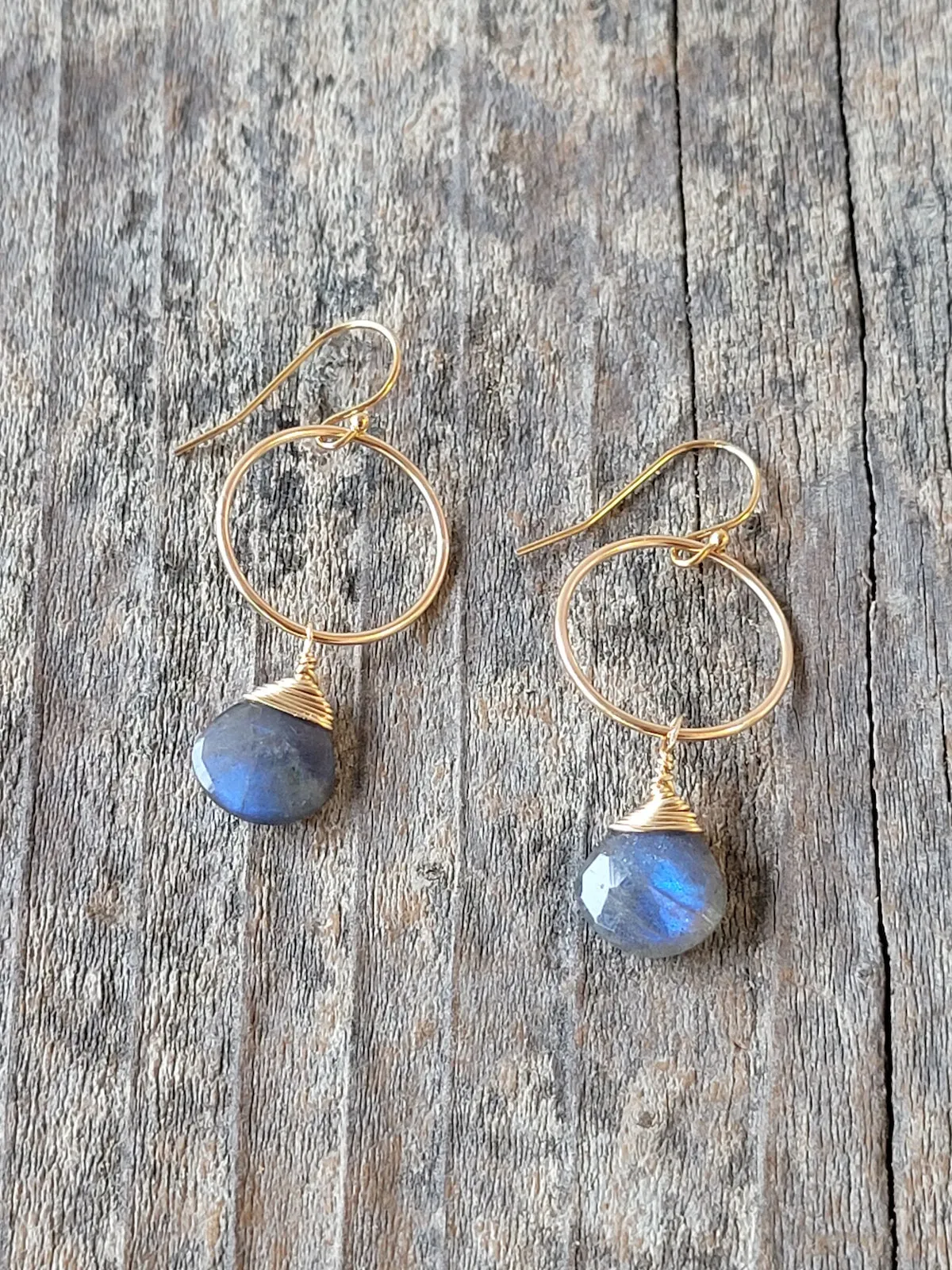 Yuliya Earrings in Labradorite